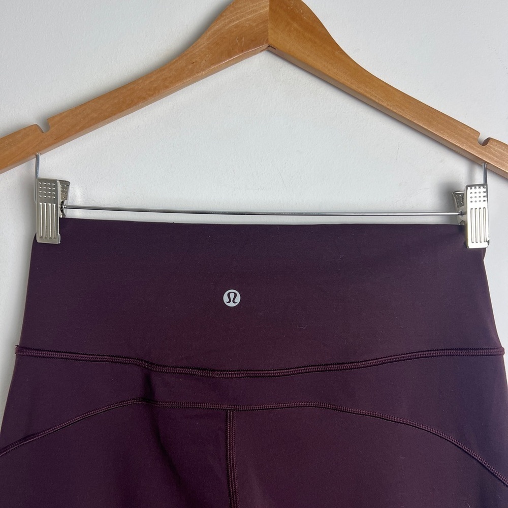 Lululemon Women's Size 10 In Movement Tights Everlux Leggings In Black Cherry - Picture 10 of 12